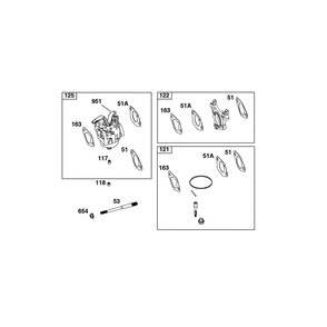Engine >> Carburetor Diagram and Parts List for 030732-00  Briggs and Stratton Generator